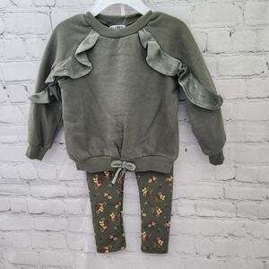 Blueberi Boulevard Green Kids Matching Set